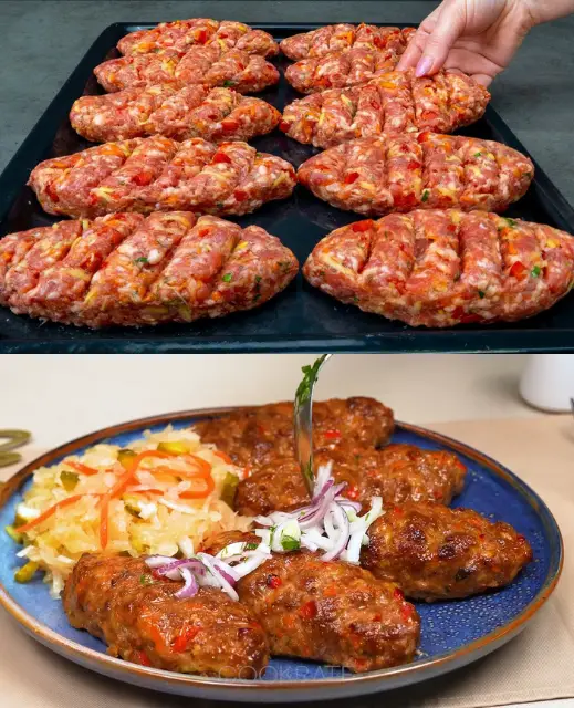 Baked Minced Meat with Pickled Vegetables