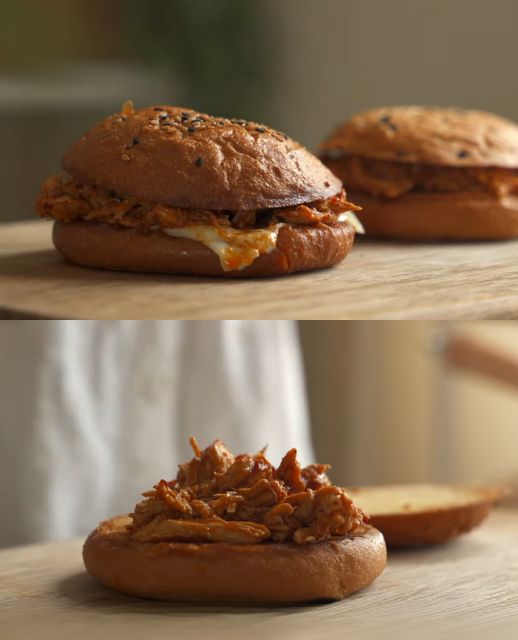 Pulled Chicken Sandwich with BBQ Sauce
