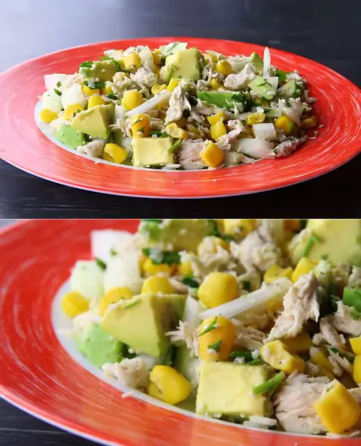 Chicken and Avocado Salad with Lemon Dressing