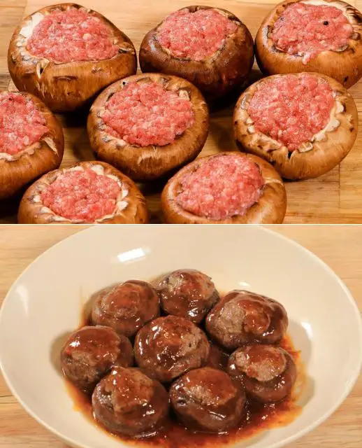 Mushroom Stuffed with Beef