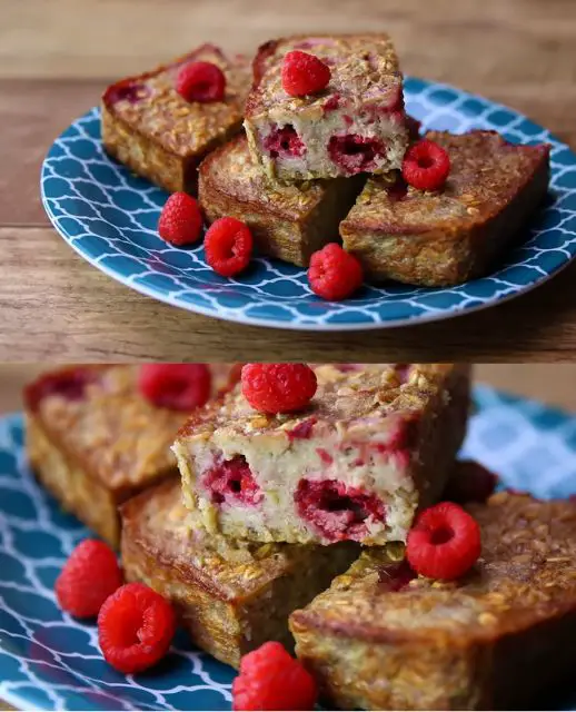 Banana Raspberry Baked Oatmeal