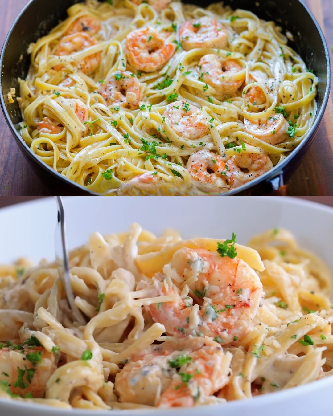 Creamy Shrimp Alfredo Fettuccine