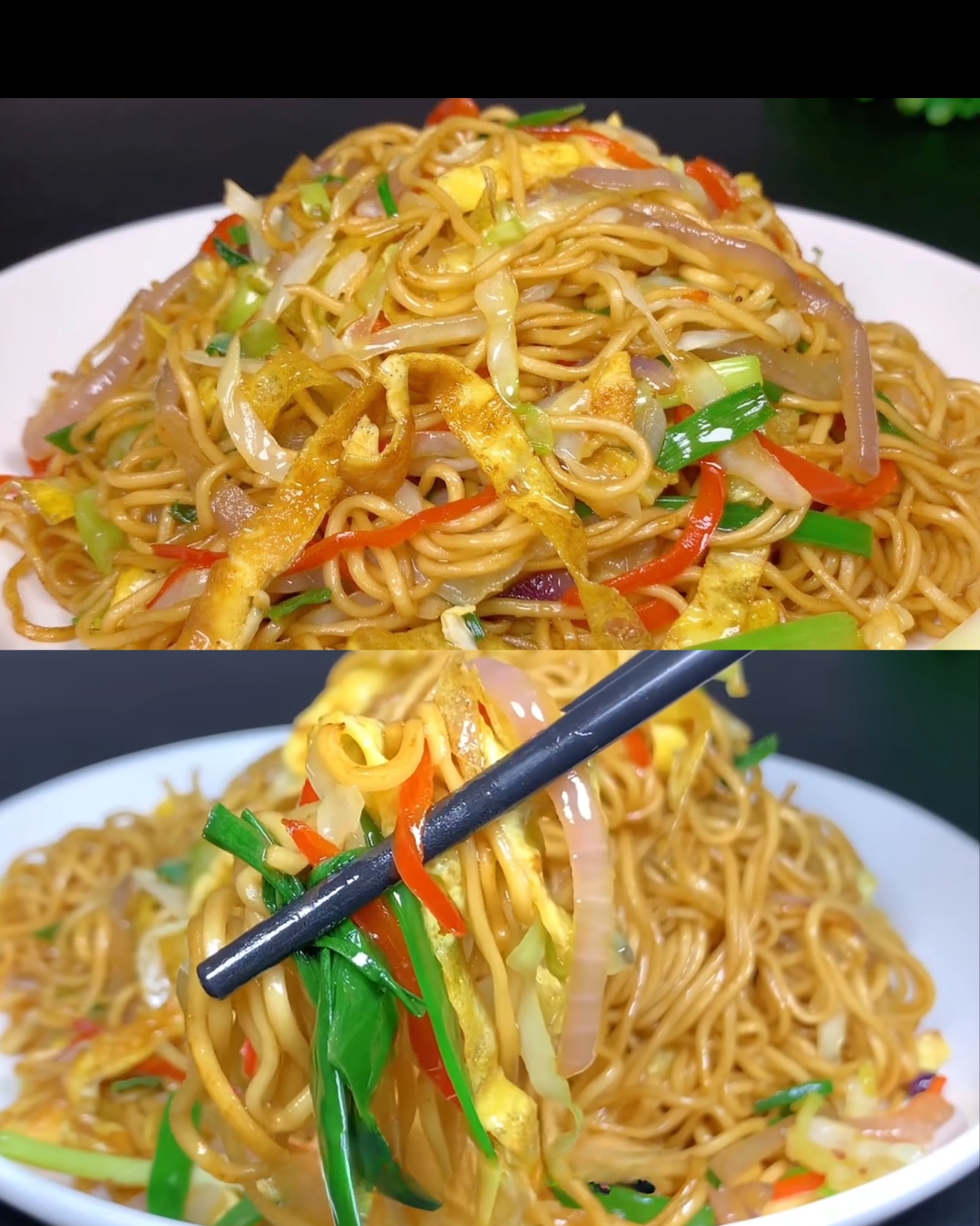 Stir-Fried Noodles with Eggs and Vegetables