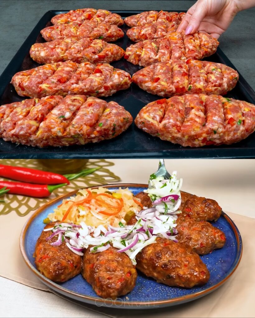 Baked Minced Meat with Pickled Vegetables