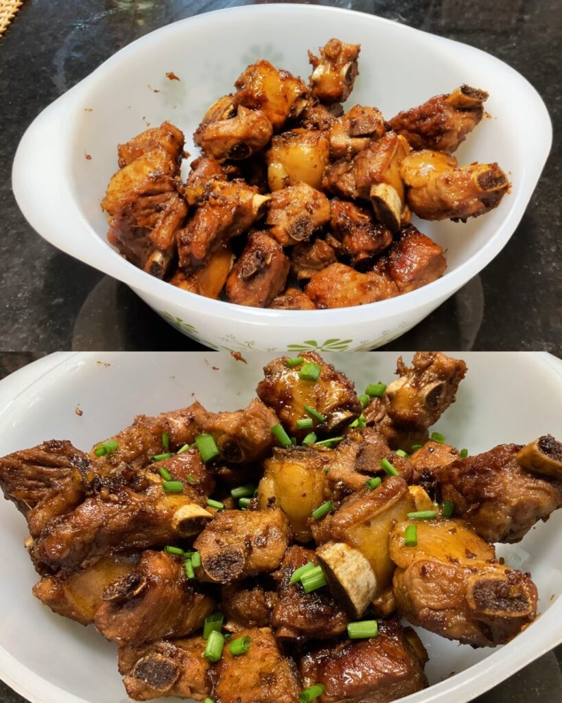 Braised Pork Spare Ribs with Soy-Garlic Glaze