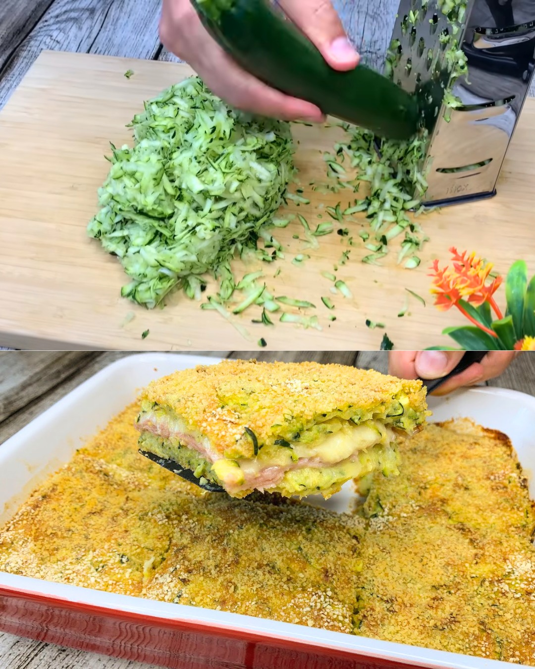 Cheesy Zucchini and Potato Bake