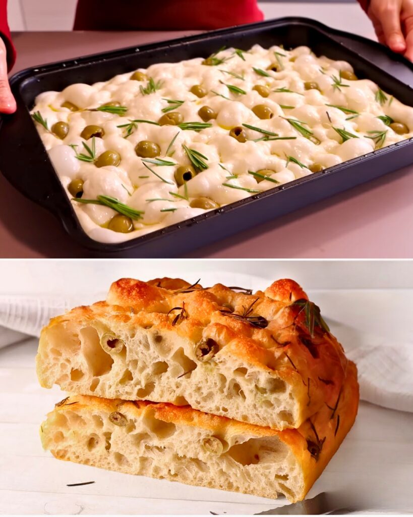 Soft Big Bubble Focaccia Recipe finished dish