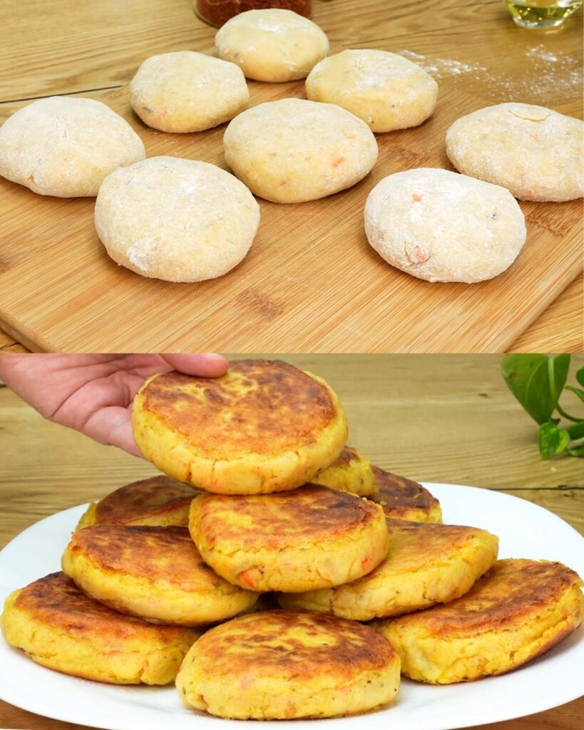 Pan-Fried Potato and Carrot Cutlets finished dish