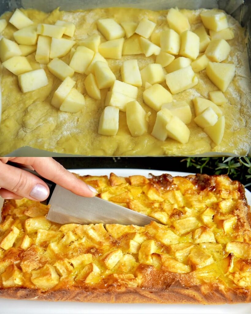 Easy Apple Yeast Cake finished dish