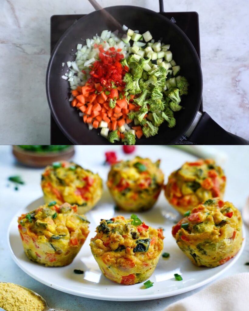 Savory Vegetable Tofu Breakfast Muffins Recipe