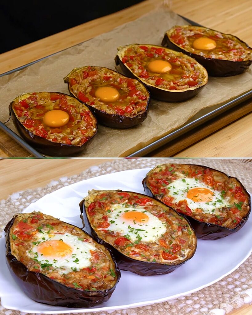 Baked Eggplant and Vegetable Medley finished dish