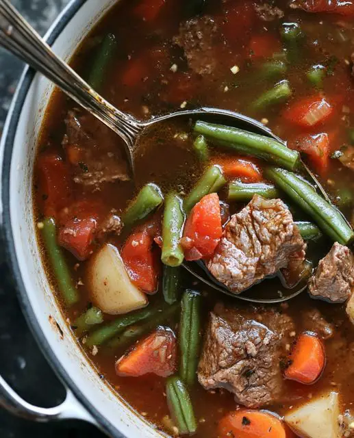 Hearty Beef Vegetable Soup with Chuck Roast