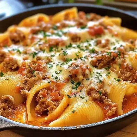 Classic Stuffed Pasta Shells with Meat and Cheese