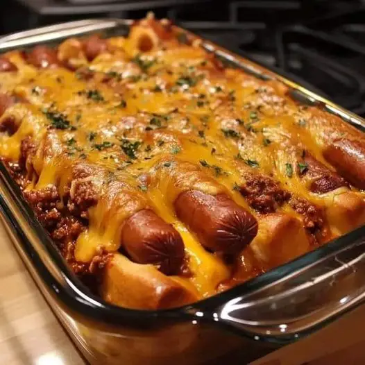 Chili Cheese Dog Casserole: A Comforting Twist on a Classic Favorite