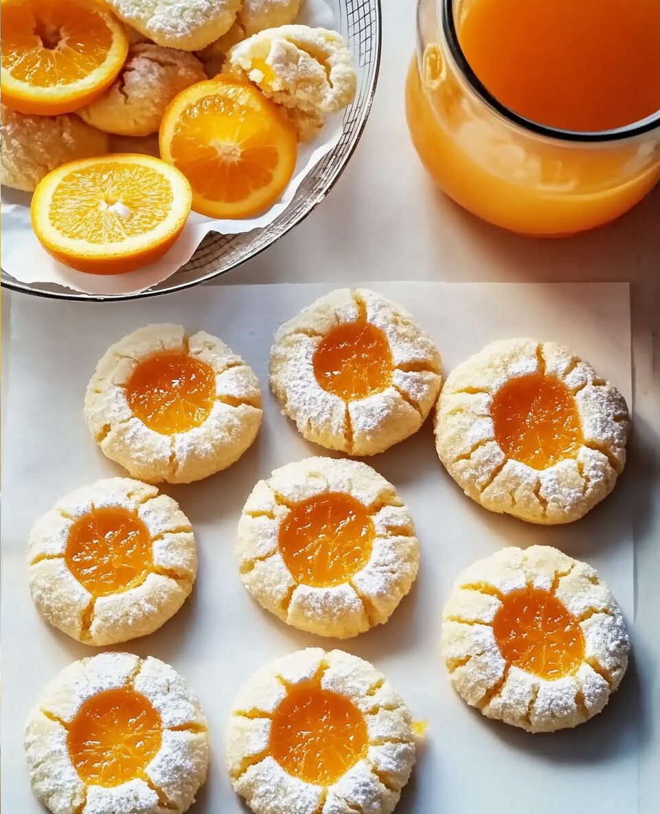 Orange-Almond Thumbprint Cookies Recipe