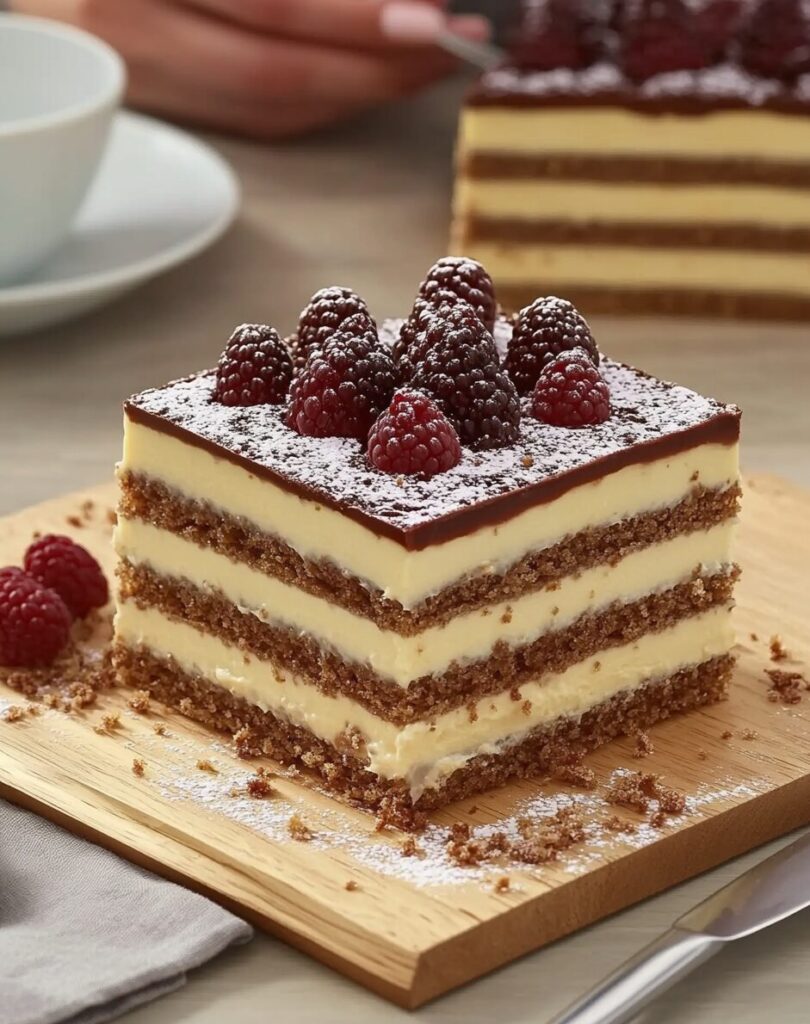 Chocolate Custard Layered Cake