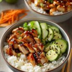 Sticky Chicken Rice Bowls Recipe