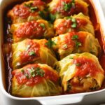 Delicious Stuffed Cabbage Rolls with Savory Tomato Sauce Delicious Stuffed Cabbage Rolls with Savory Tomato Sauce