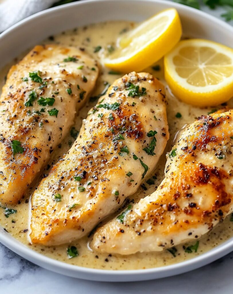Garlic Parmesan Chicken finished dish