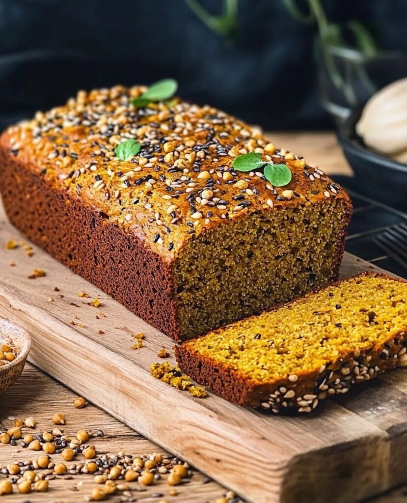 Healthy Seeded Chickpea and Pumpkin Bread
