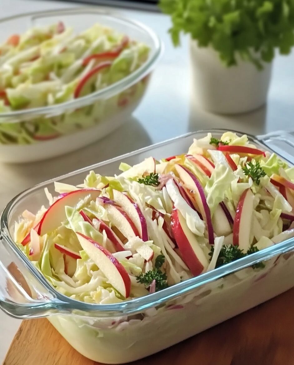 Tangy Cabbage and Apple Slaw