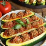 Stuffed Zucchini with Minced Meat and Neapolitan Sauce Stuffed Zucchini with Minced Meat and Neapolitan Sauce