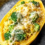 Cheesy Broccoli Spaghetti Squash