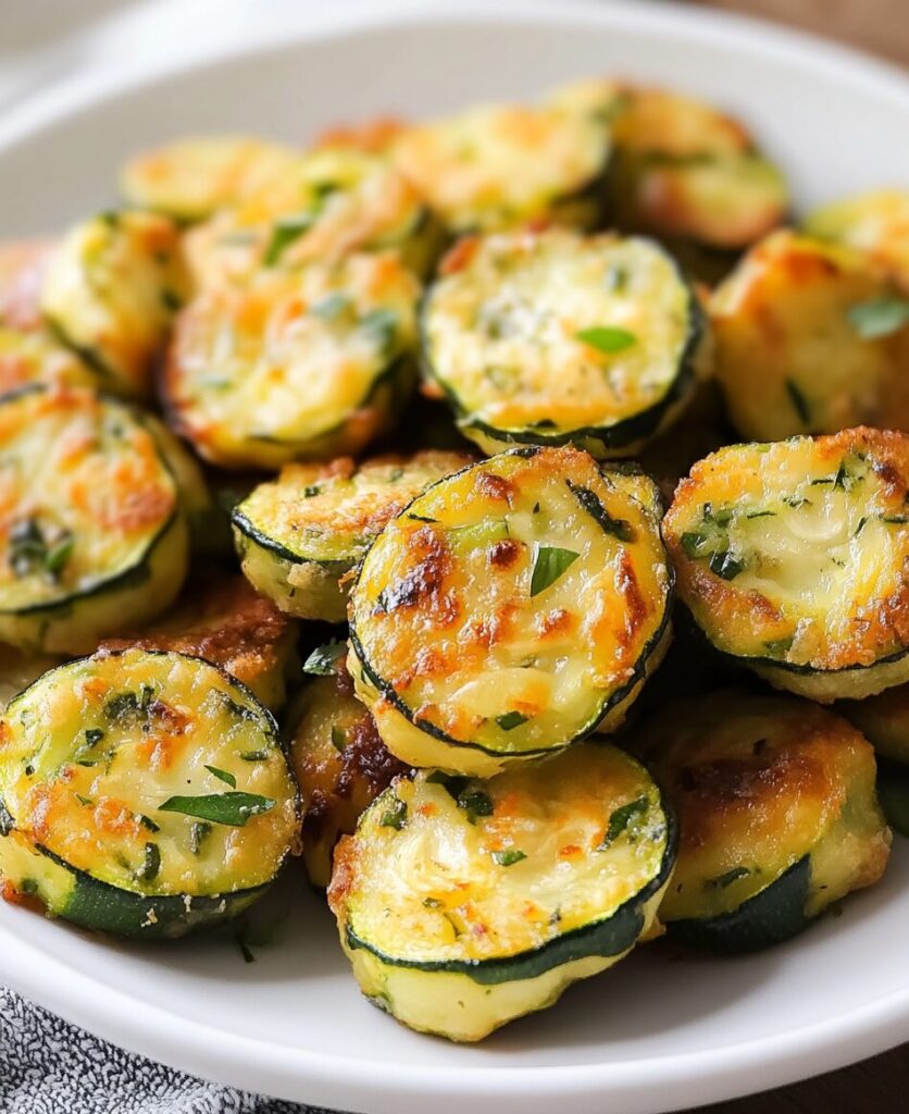 Zucchini Garlic Bites finished dish