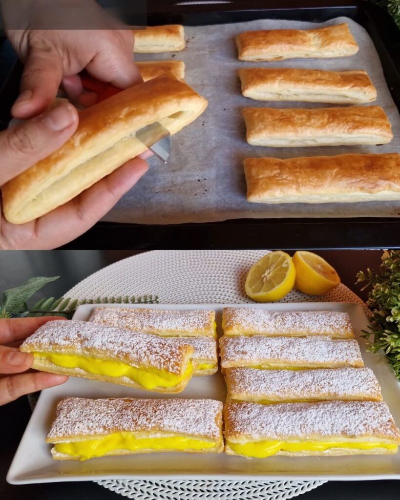 Lemon Cream Puff Pastry Tarts finished dish