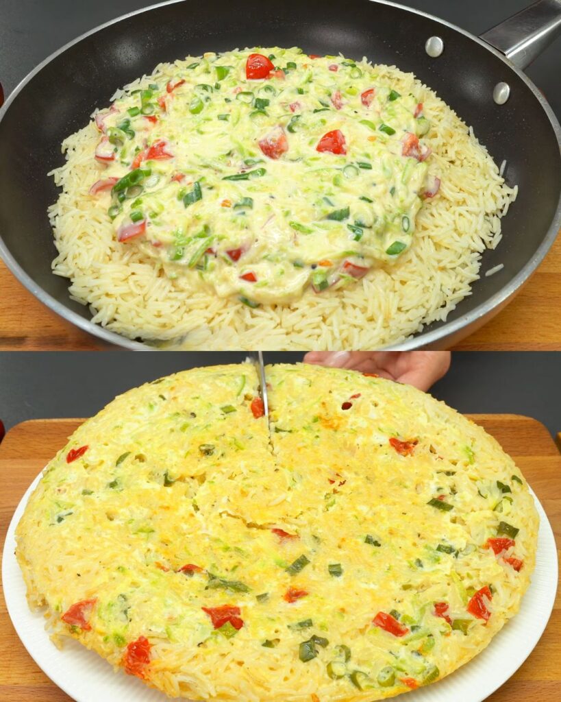 Zucchini and Rice Egg Bake finished dish