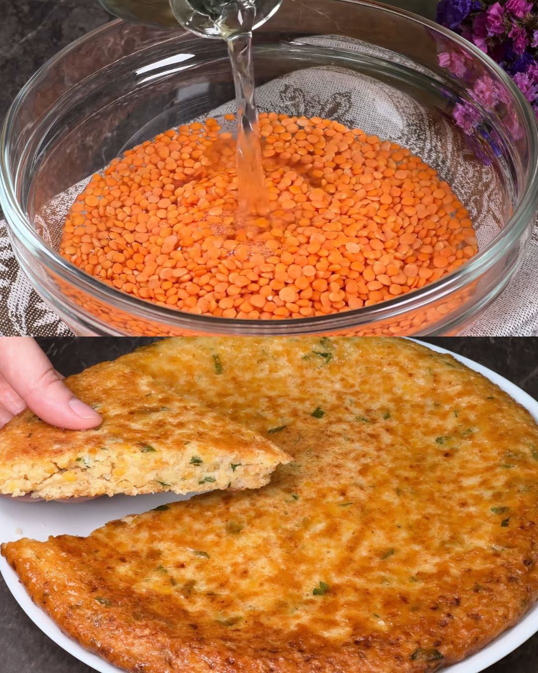 Lentil and Cabbage Savory Pancakes