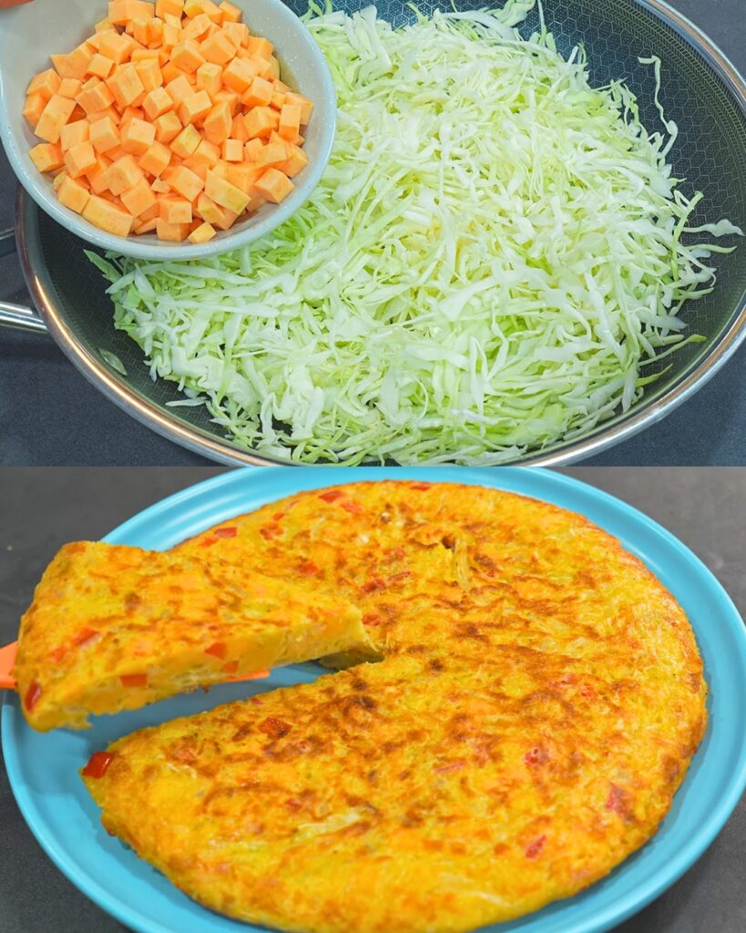 Cabbage, Sweet Potato, and Egg Cake Recipe
