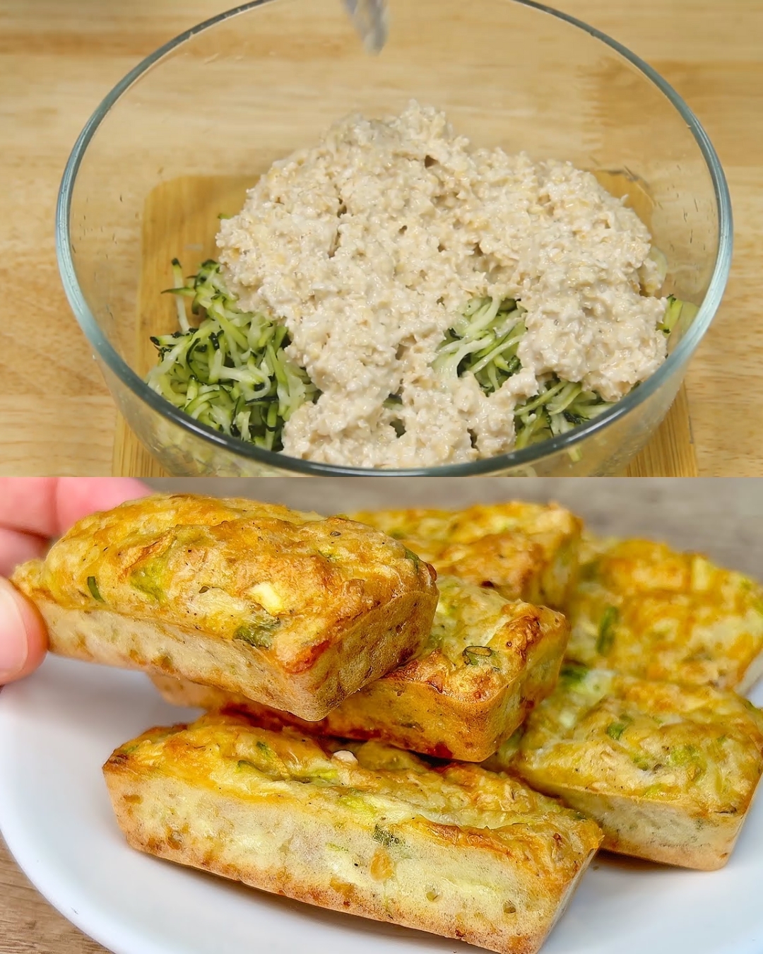 Zucchini and Cheese Oat Bakes