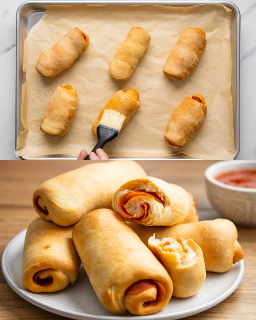Homemade Pepperoni Rolls finished dish