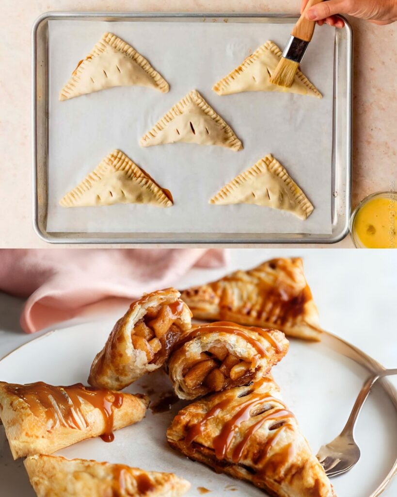 Apple Cinnamon Turnovers with Caramel Drizzle
