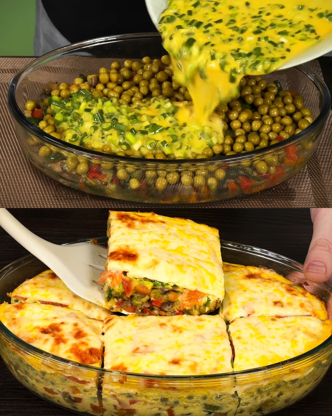 Zucchini Vegetable Bake with Egg and Mozzarella