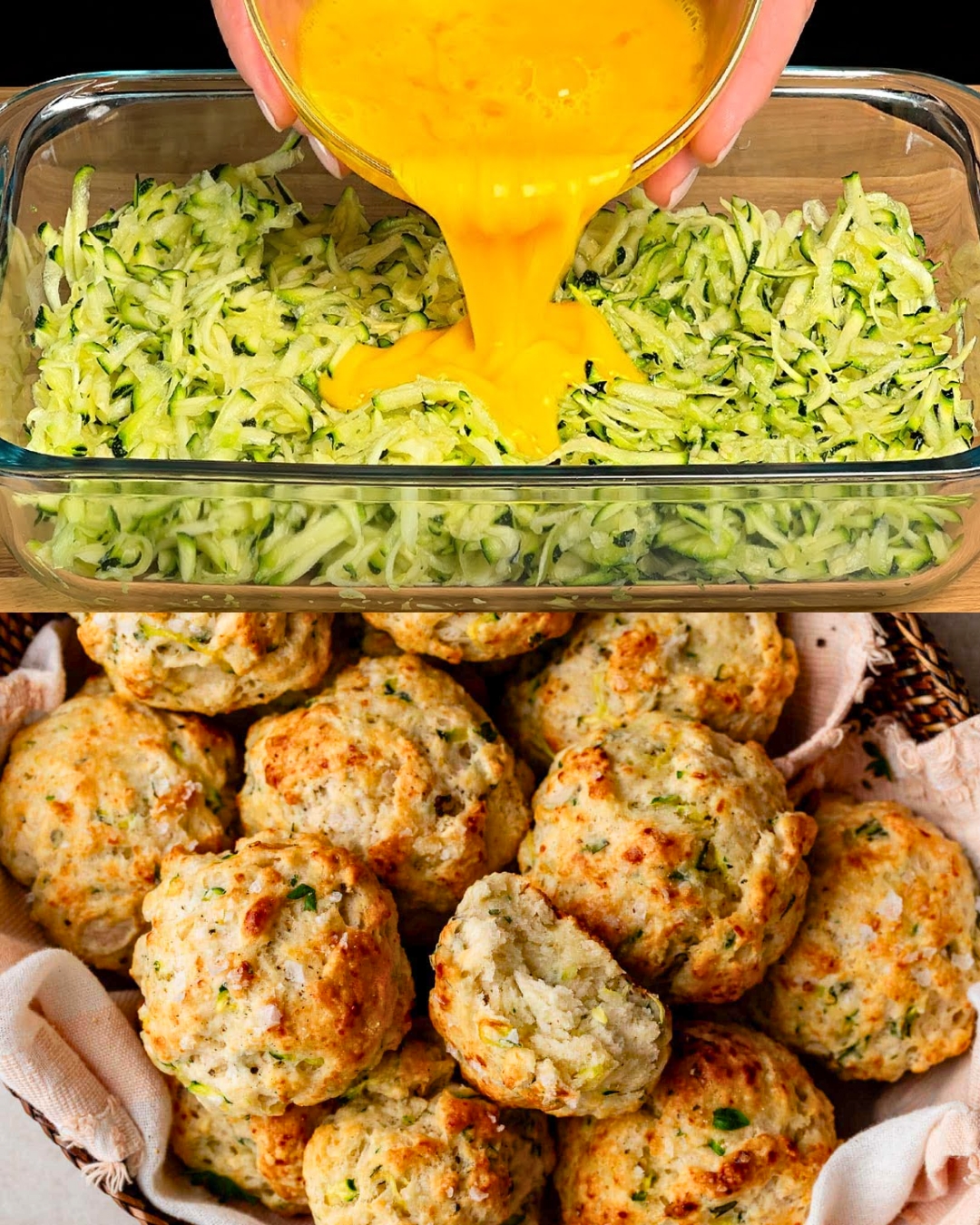 Zucchini Drop Biscuits with Parmesan and Herbs