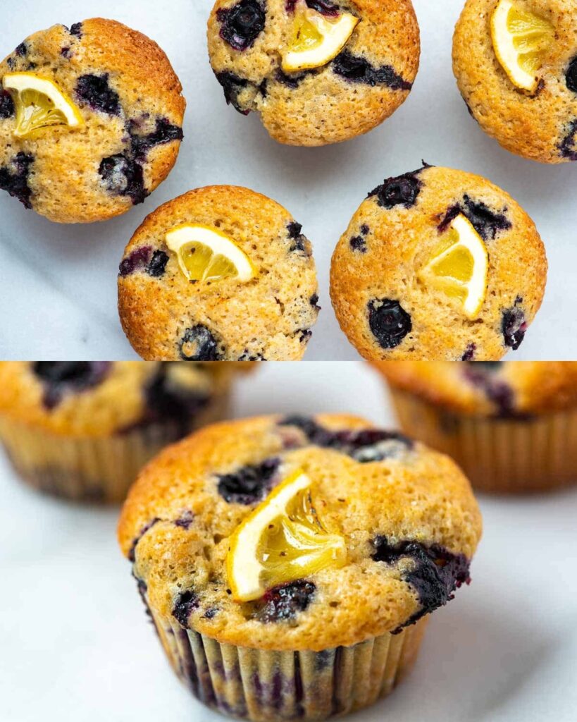 Lemon Blueberry Muffins Recipe finished dish