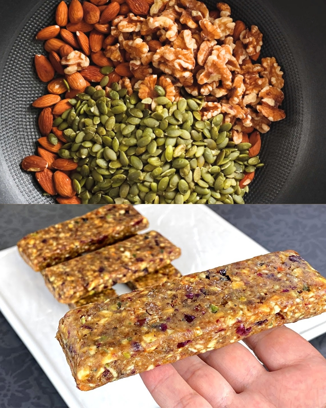 Homemade Energy Bars with Nuts, Dates, and Cranberries