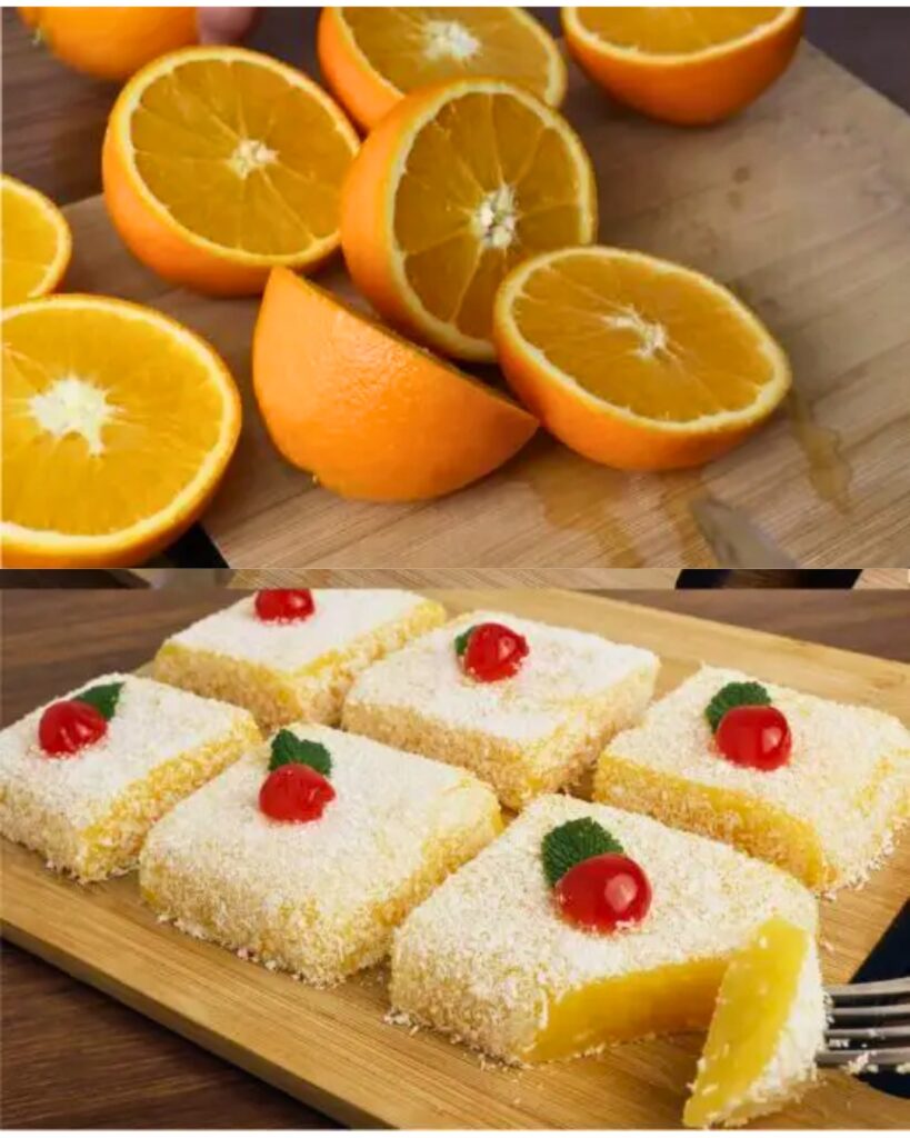 Orange Jelly Dessert finished dish