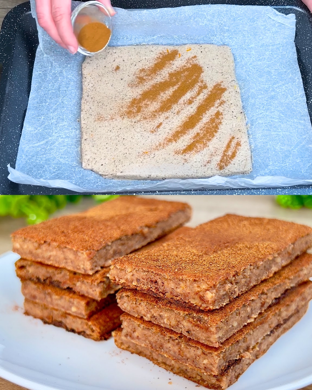 Walnut Banana Bars with Ginger and Cinnamon