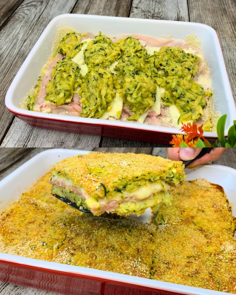 Baked Courgette and Potato Casserole Recipe finished dish