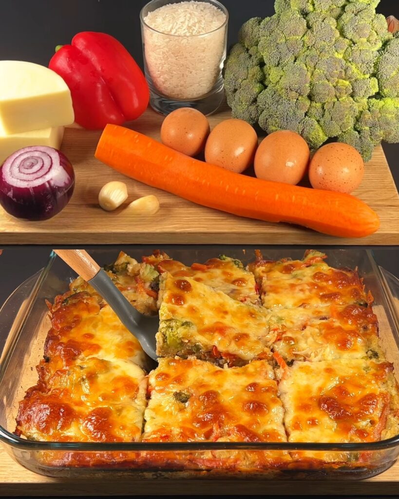 Baked Rice and Vegetable Casserole Recipe finished dish