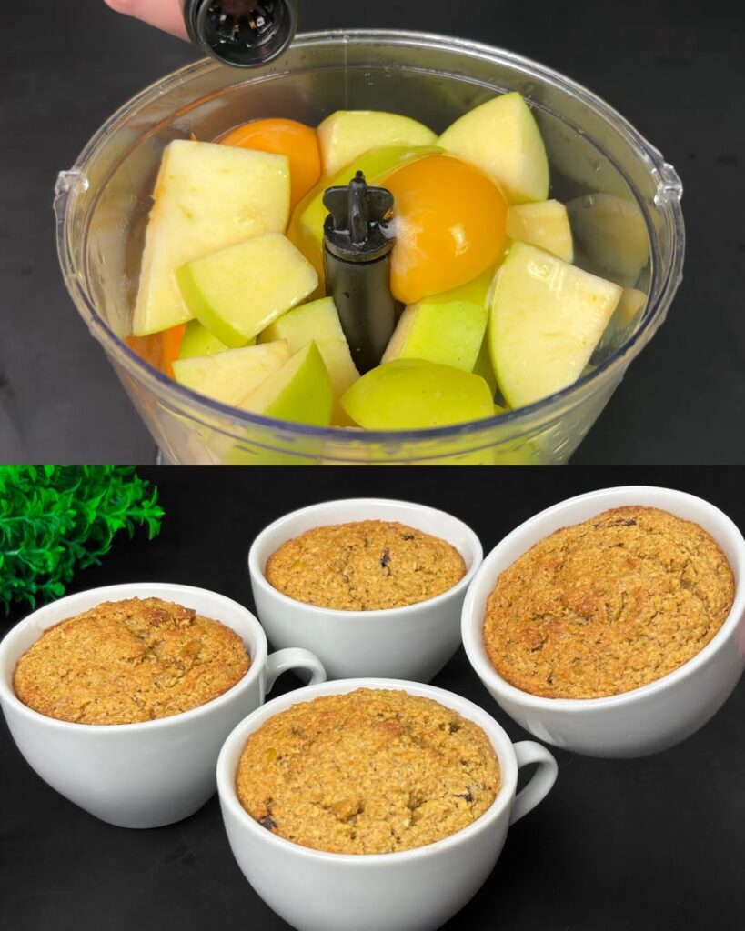 Oatmeal, Apple, and Banana Mug Cake with Cranberries Recipe finished dish