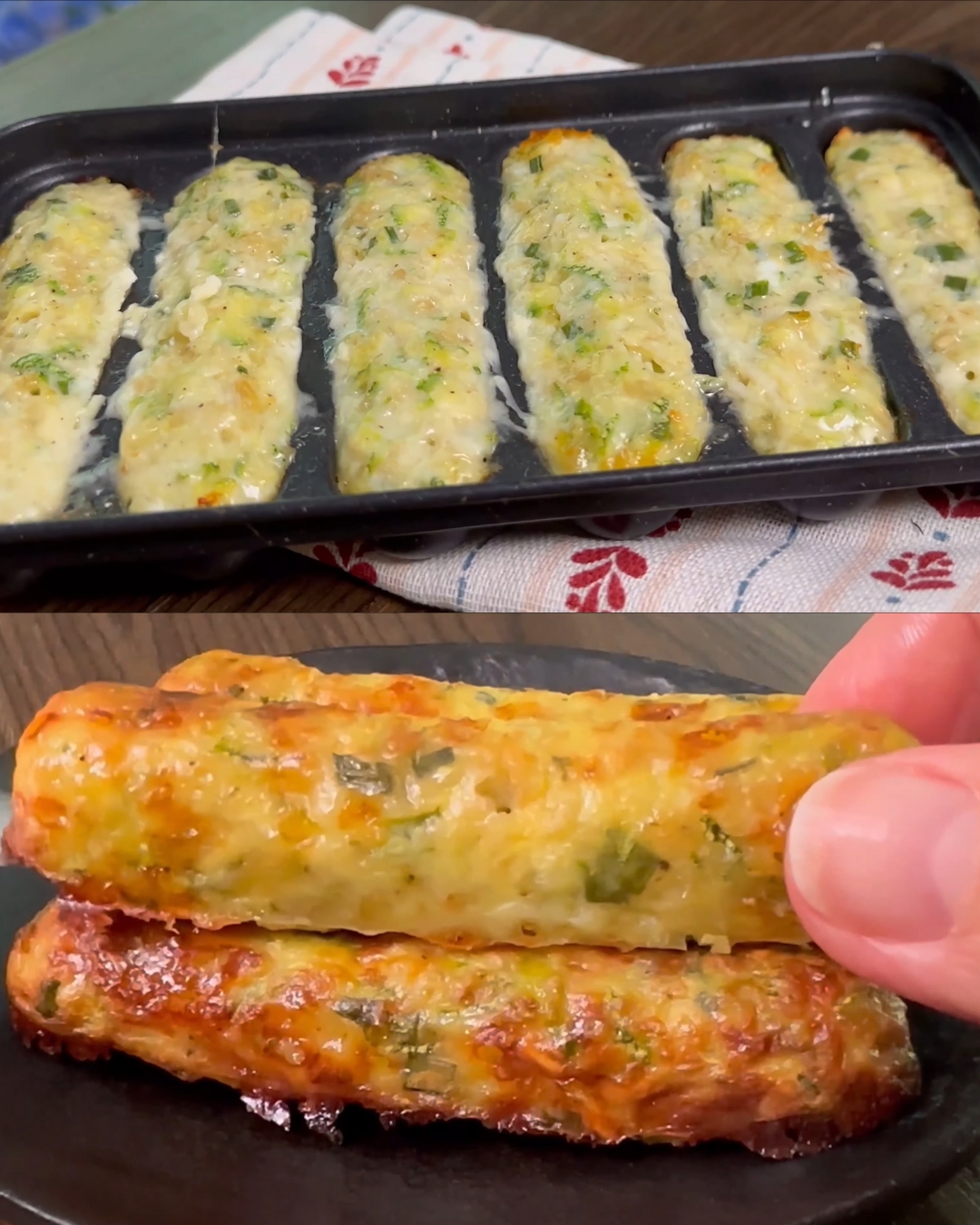 Zucchini and Cheese Oatmeal Bake