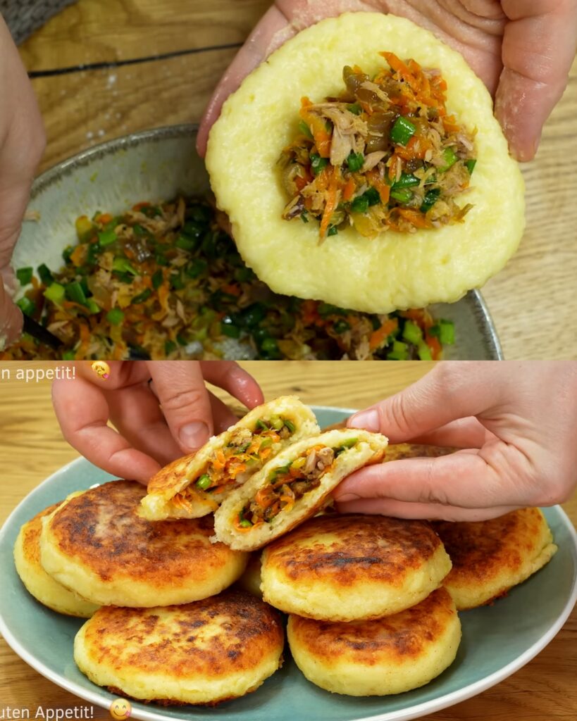 Potato and Tuna Schnitzel finished dish