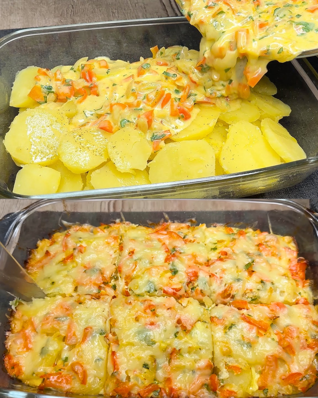 Baked Potato and Vegetable Casserole