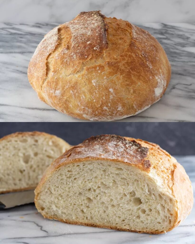 Instant Pot No-Knead Bread finished dish