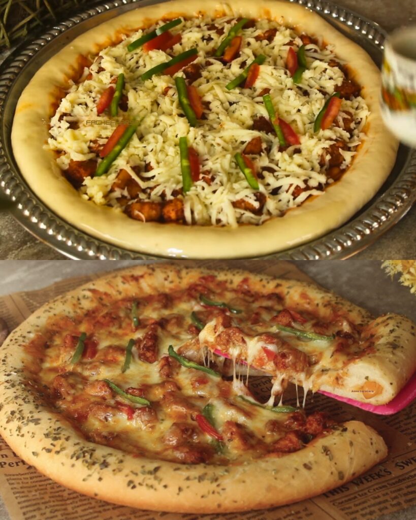 Delicious Chicken Pizza finished dish