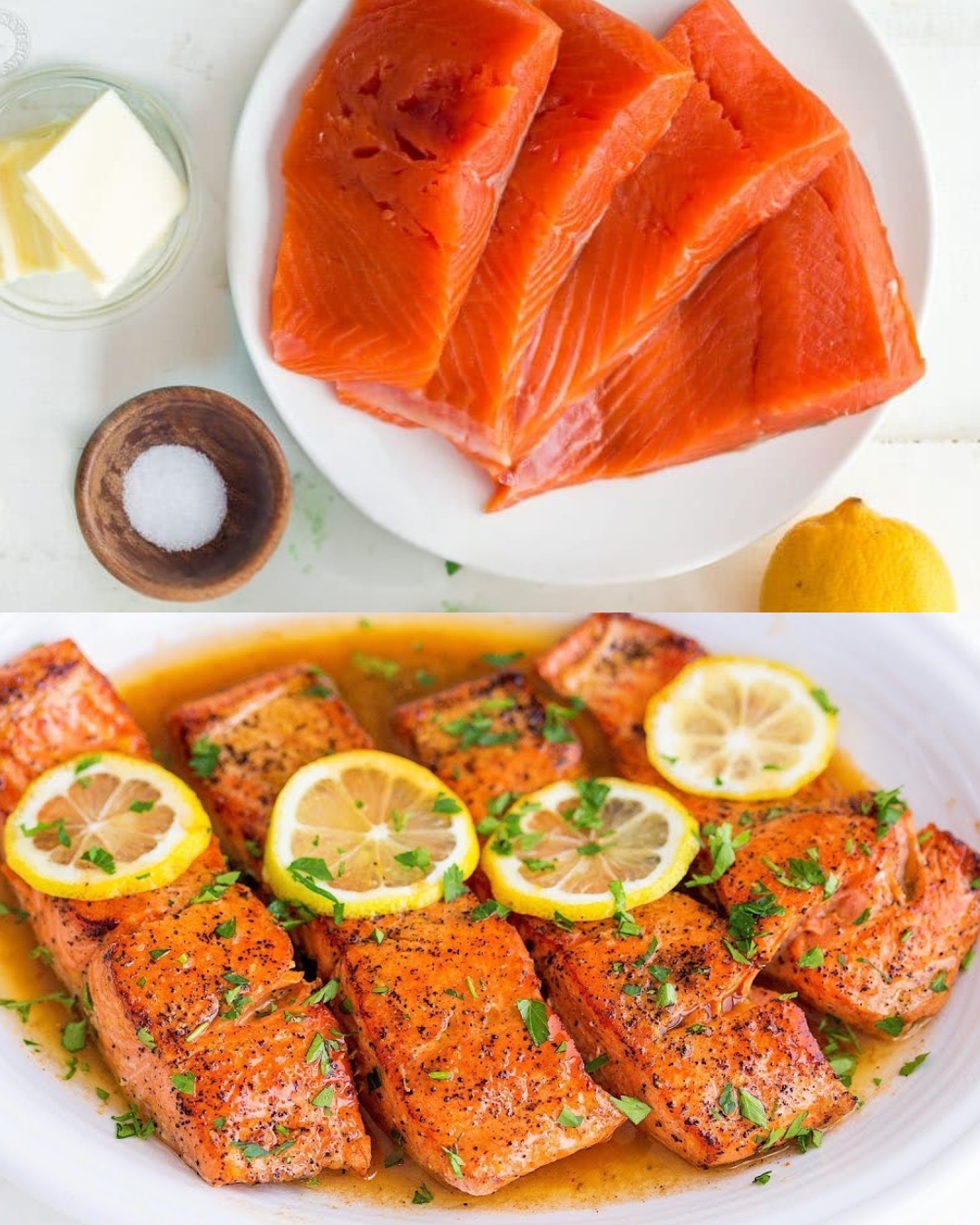 Pan-Seared Salmon in Lemon Brown Butter Sauce